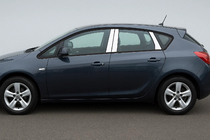 Opel Astra J 2009-2015 Nakładki na słupki drzwi ze stali nierdzewnej (HB/SD) (6 szt.) zdjęcia 1