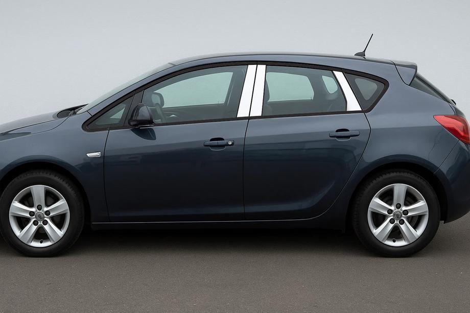 Opel Astra J 2009-2015 Nakładki na słupki drzwi ze stali nierdzewnej (HB/SD) (6 szt.) Image