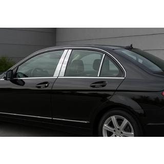 Nakładki na słupki drzwi ze stali nierdzewnej (6 szt.) Mercedes C-class W204 2007-2015 zdjęcia 1