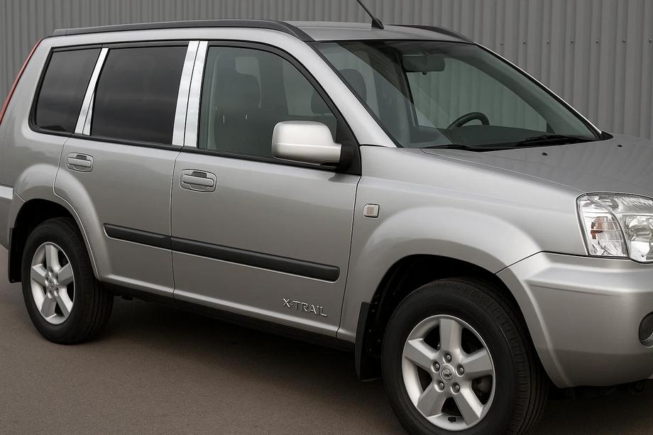 Nissan X-trail T30 2002-2007 Nakładki na słupki drzwi ze stali nierdzewnej (8 szt.) Image