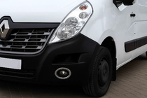 Renault Master 2011-2023 Nakładki na światła przeciwmgielne Carmos (2 szt., stal nierdzewna) zdjęcia 1