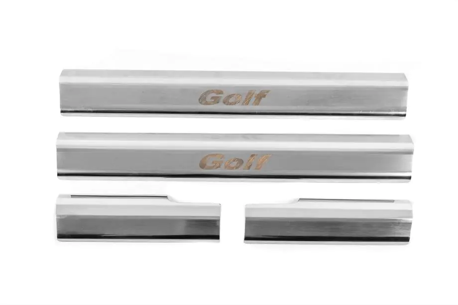 Volkswagen Golf 6 2008-2014 Nakładki na wewnętrzne progi ze stali nierdzewnej Carmos (4 szt.) Image