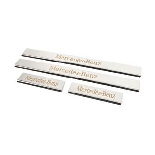 Nakładki progowe Carmos (4 szt, stal nierdzewna) Mercedes C-class W204 2007-2015 zdjęcia 2