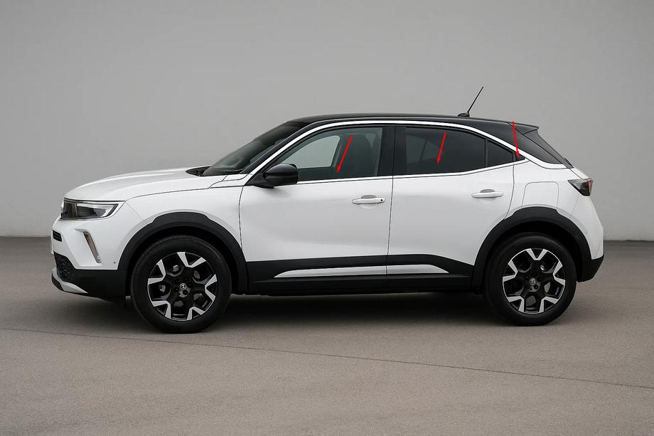 Opel Mokka 2021- Listwy ozdobne okien nierdzewne (6 szt.) Image