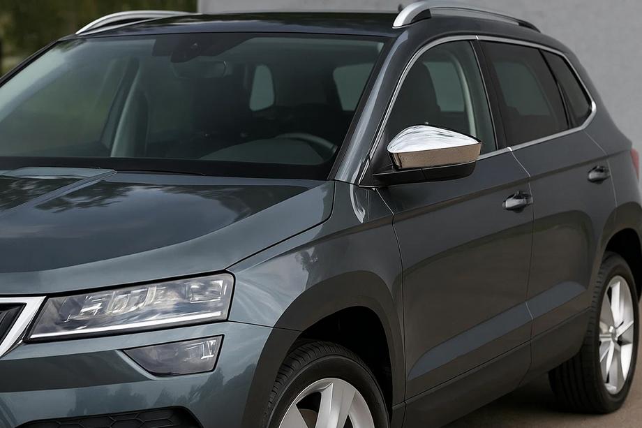 Skoda Karoq 2018- Nakładki na Lusterka (2 szt, Stal Nierdzewna) Carmos Image