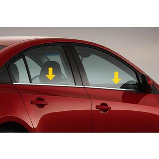 Zewnetrzne Listwy Ozdobne Szyb Stal Nierdzewna (Sedan, 4 szt) Renault Symbol 1999-2008 zdjęcia 1