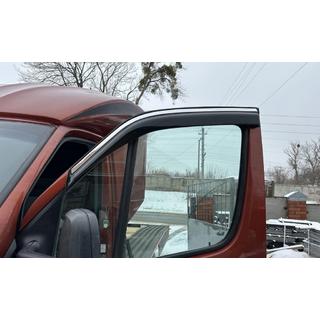 Deflektory Okien (2 szt, EuroCap, Chrom) Volkswagen Crafter 2006-2016 zdjęcia 1