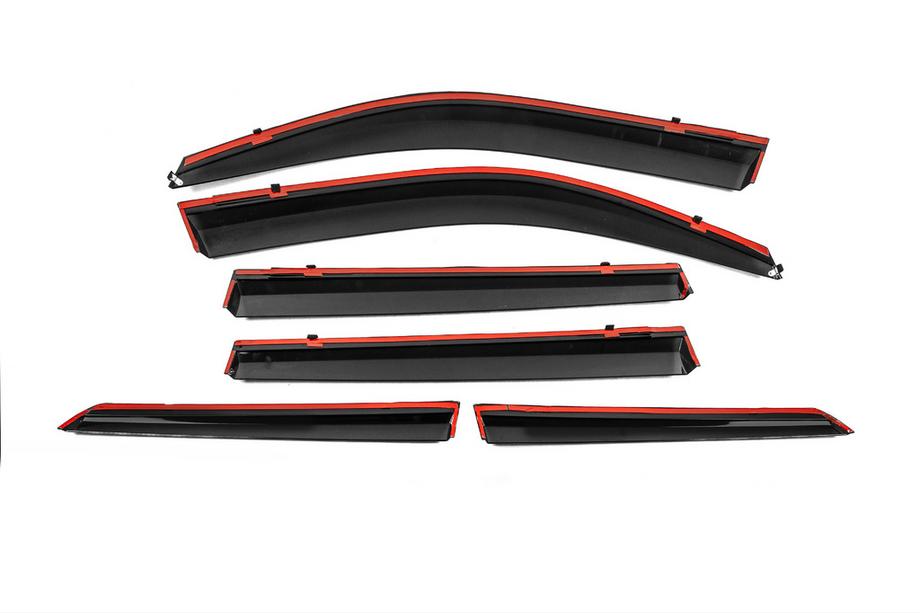 Toyota Land Cruiser Prado 150 2009-2023 Deflektory szyb z chromowaną listwą Niken Luxury (6 szt.) Zdjęcia 4