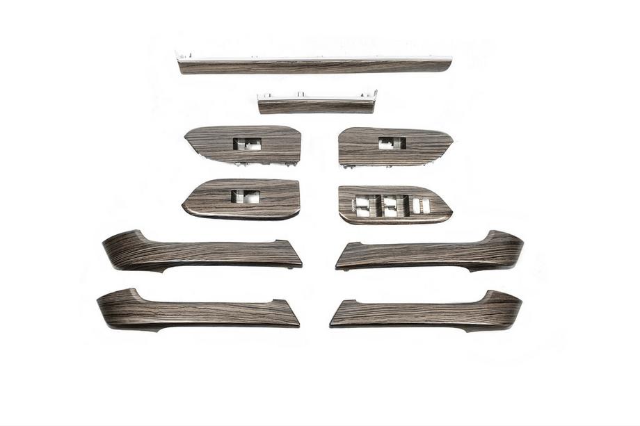 Toyota Land Cruiser Prado 150 2009-2023 Zestaw wstawek w drewnie (ciemne) Image