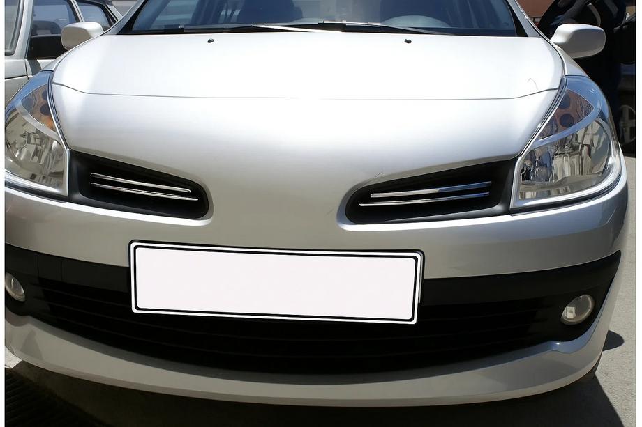 Renault Clio III 2005-2012 Chromowane Nakładki na Grill (4 szt, Stal Nierdzewna) Zdjęcia 1