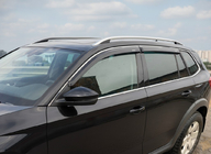 Skoda Kamiq 2019- Deflektory szyb z chromowaną listwą (2019-2023, 4 szt, Niken) zdjęcia 1