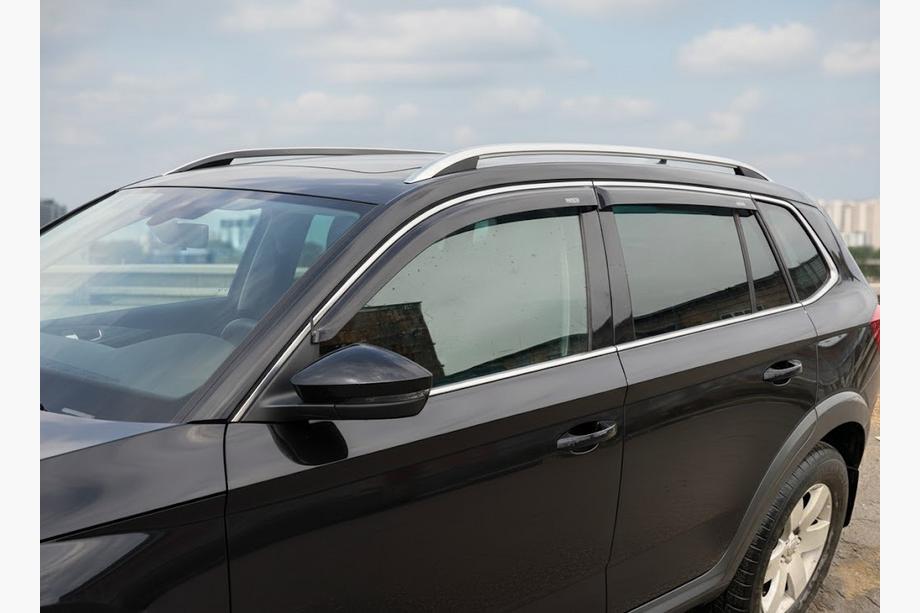 Skoda Kamiq 2019- Deflektory szyb z chromowaną listwą (2019-2023, 4 szt, Niken) Image