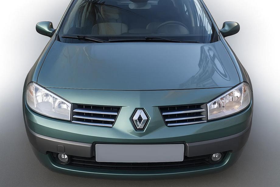 Renault Megane II 2004-2009 Chromowane Nakładki na Grill (Model 2004-2006, 6 szt., Stal Nierdzewna) OmsaLine - Włoska Stal Nierdzewna Image