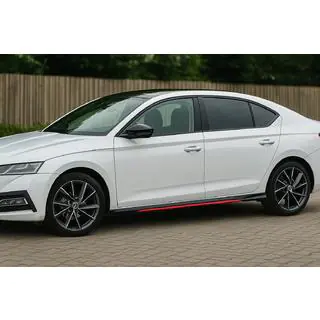 Uniwersalne nakładki progowe boczne Niken Red (ABS) (4szt) zdjęcia 1