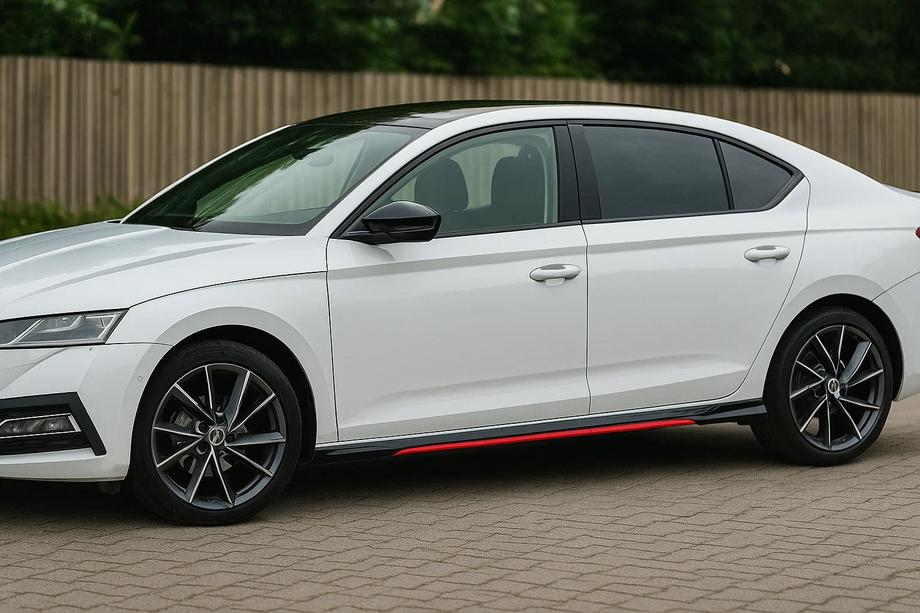 Uniwersalne nakładki progowe boczne Niken Red (ABS) (4szt) Zdjęcia 1