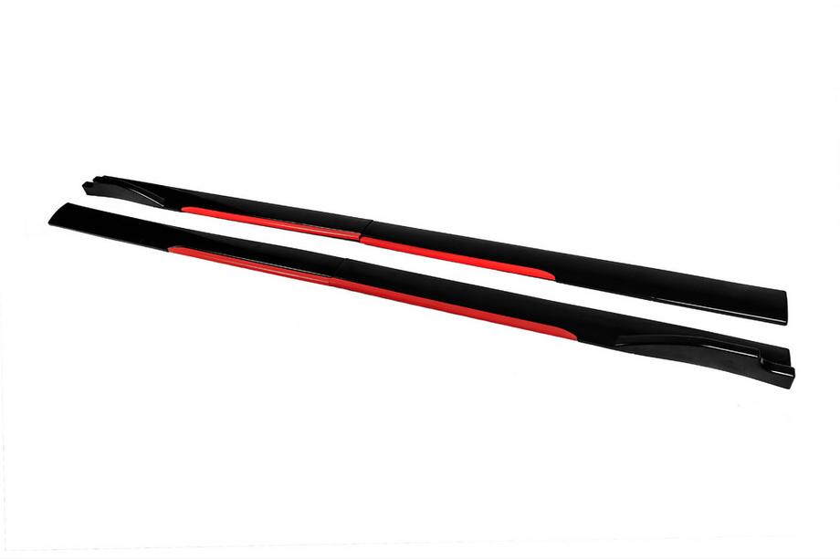 Uniwersalne nakładki progowe boczne Niken Red (ABS) (4szt) Zdjęcia 2