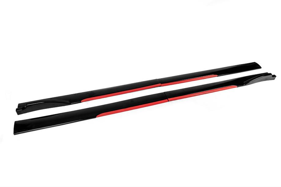 Uniwersalne nakładki progowe boczne Niken Red (ABS) (4szt) Zdjęcia 4