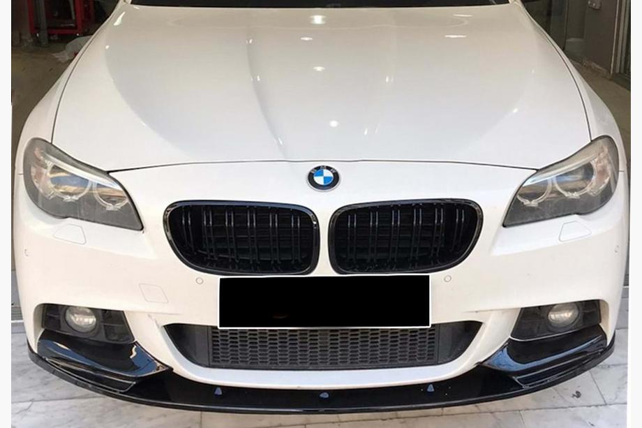 BMW 5 Series F10/F11 2010–2016 Nakładka na przedni zderzak DPT Lip V-2 (do M-Performance, czarny połysk) Image