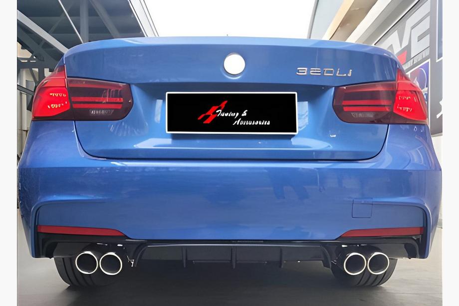 BMW 3 Series F30/F31 2012-2019 Dyfuzor Tylny DPT V-2 (do M Performance, Czarny Połysk) Image