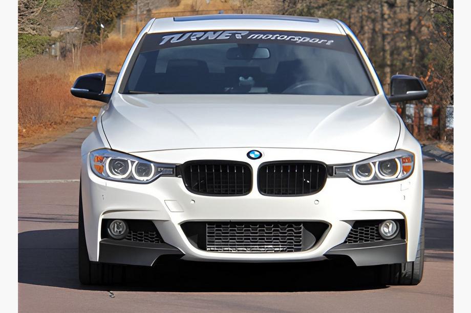 BMW 3 Series F30/F31 2012-2019 Nakładka na przedni zderzak DPT Flap (do M-Performance, Czarny Połysk) Image