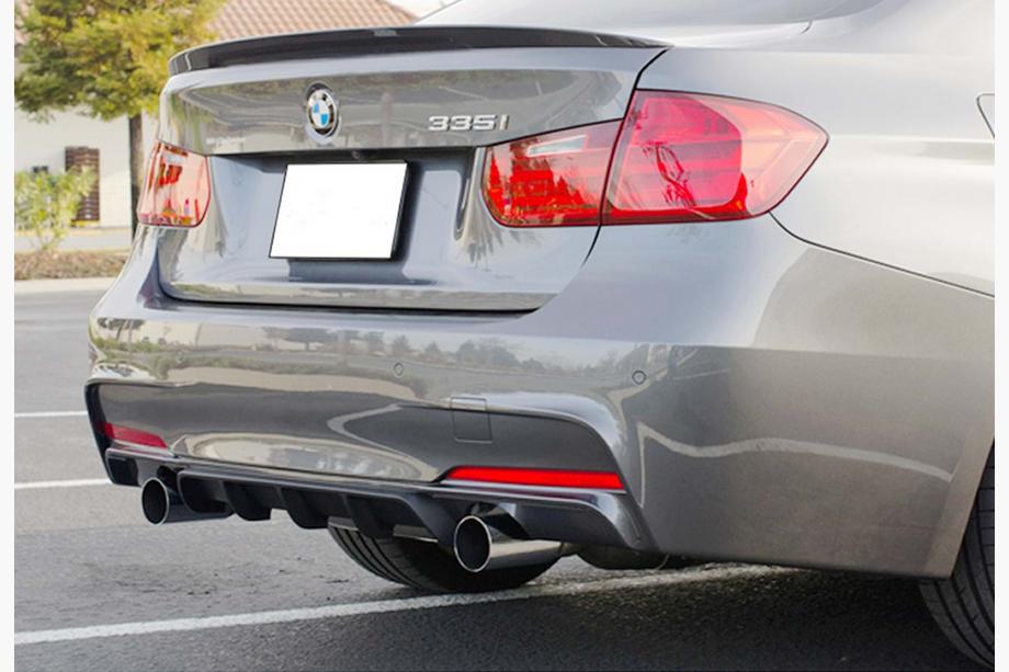 BMW 3 Series F30/F31 2012-2019 Dyfuzor Tylny DPT V-4 (do M Performance, Czarny Połysk) Image