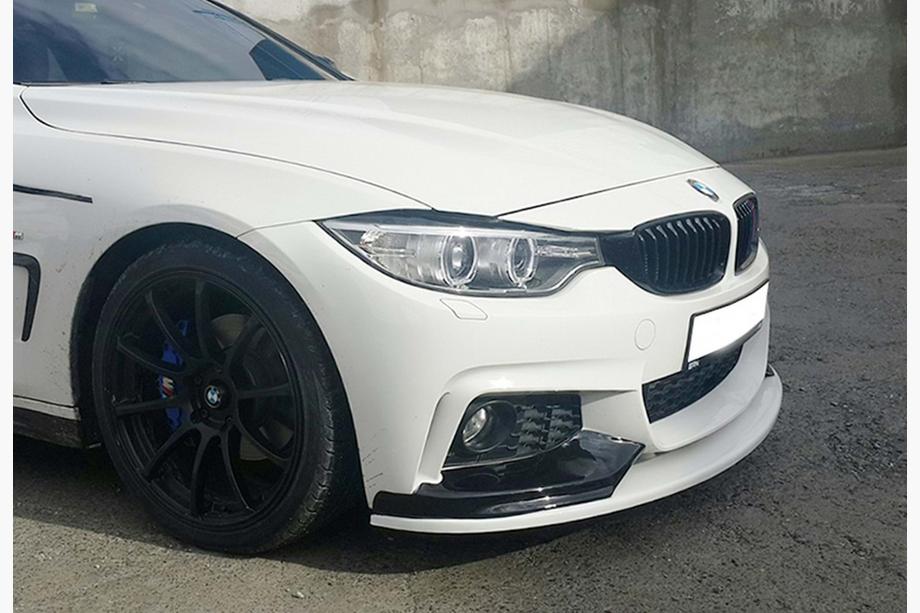BMW 4 Series F32/F33/F36 2012-2020 Dokładka przedniego zderzaka DPT LIP V-3 (do M-Sport, czarny połysk) Zdjęcia 3