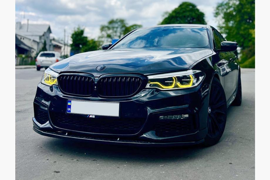 BMW Seria 5 G30/G31 2017–2023 Nakładka na przedni zderzak DPT Lip V1 do M-Performance 2017-2020, Czarny Połysk Zdjęcia 3