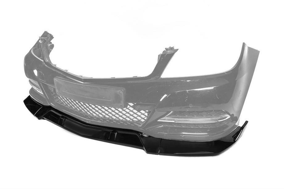 Mercedes C-class W204 2007-2015 Nakładka Zderzaka Przedniego DPT V1 (2011-2015, Czarny Połysk) Zdjęcia 2