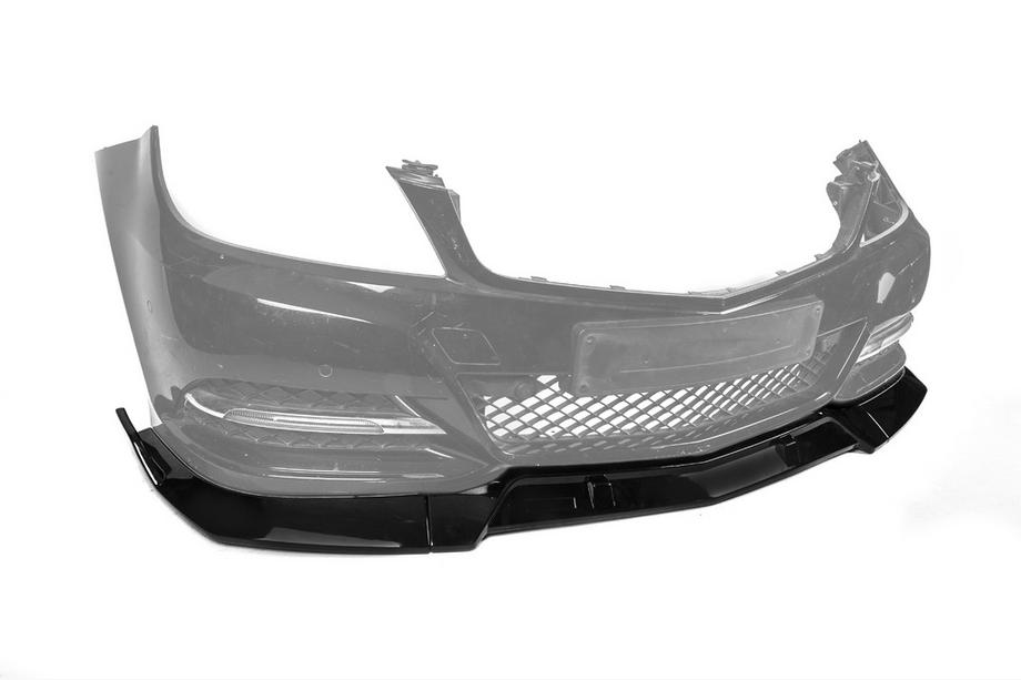 Mercedes C-class W204 2007-2015 Nakładka Zderzaka Przedniego DPT V1 (2011-2015, Czarny Połysk) Zdjęcia 5