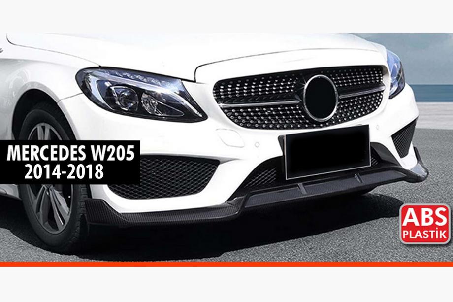 Mercedes C-class W205 2014-2021 Nakładka Zderzaka Przedniego DPT V1 (2014-2018, tylko do AMG-Line, Czarny Połysk) Zdjęcia 1
