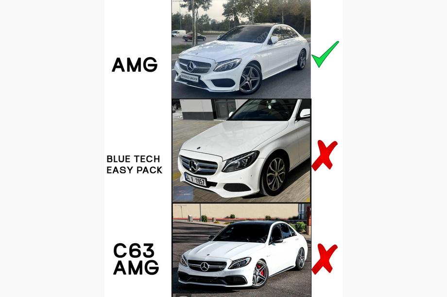 Mercedes C-class W205 2014-2021 Nakładka Zderzaka Przedniego DPT V1 (2014-2018, tylko do AMG-Line, Czarny Połysk) Zdjęcia 3