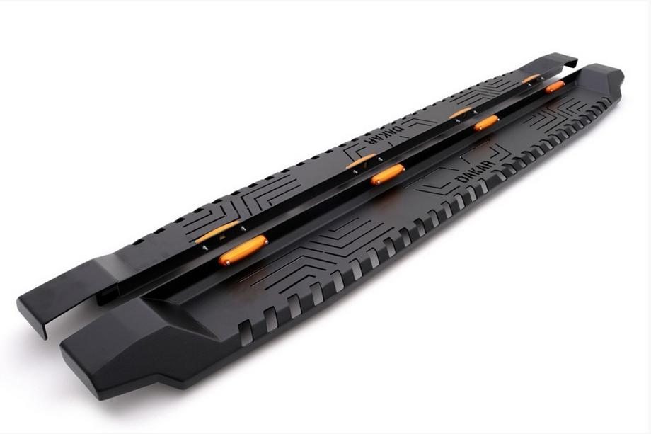 Mitsubishi L200 2015-2024 Progi Boczne Dakar V1 z LED (2019+, 2 szt, metal) Image