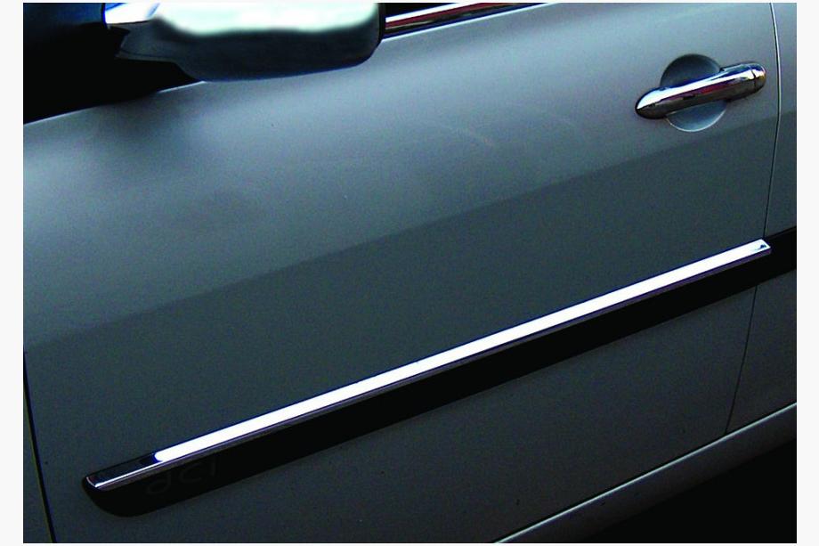 Renault Megane II 2004-2009 Wąskie listwy drzwiowe 2006-2010 (4 szt, stal nierdzewna) Image