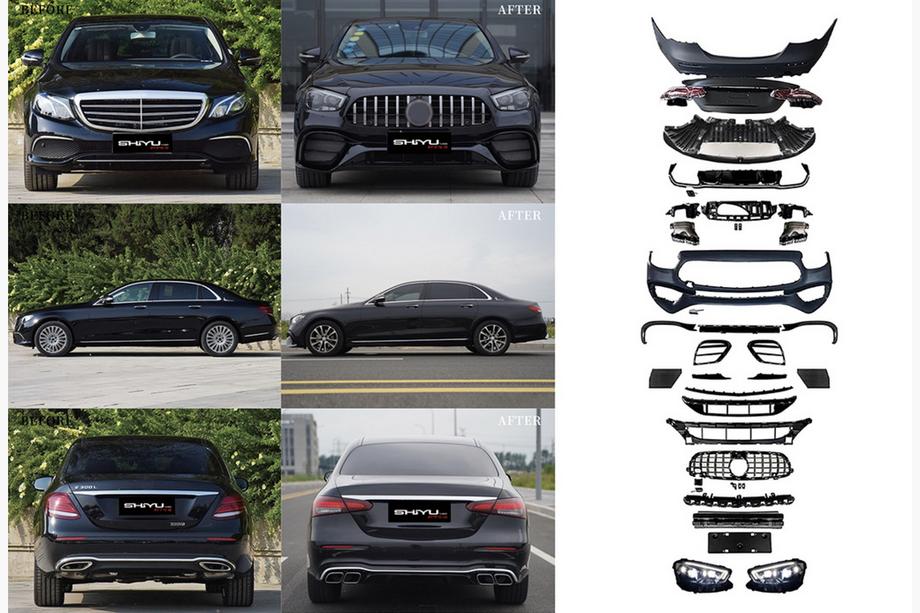 Mercedes E-class W213 2016-2023 Zestaw body kit facelift w stylu AMG E63 2024 Zdjęcia 3