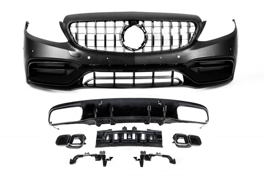 Mercedes C-class W205 2014-2021 Zestaw body kit z dyfuzorem do Coupe (AMG C63-design 2018-2021) Image