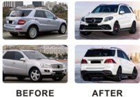 Mercedes ML W164 2005-2011 Zestaw liftingu do W166 GLE63 AMG zdjęcia 3