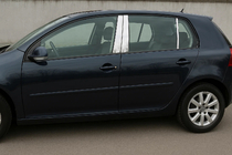 Volkswagen Golf 5 2003-2009 Nakładki na słupki drzwi ze stali nierdzewnej (6 szt.) zdjęcia 1