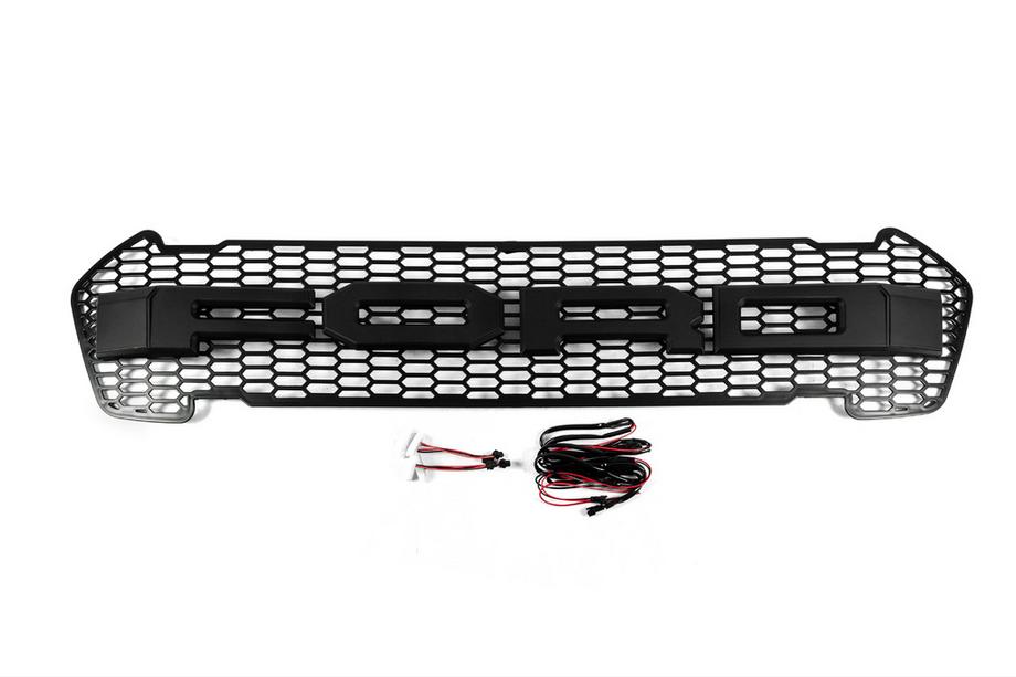 Ford Ranger 2011–2022 Atrapa Chłodnicy Przednia (2015-2018, Czarny, LED) Image
