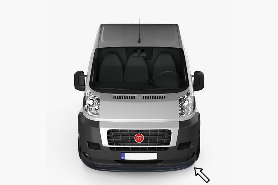 Fiat Ducato 2006-2025 Przedni splitter ESA (2006-2013, czarny) Image