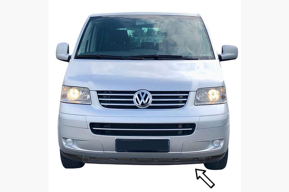 Volkswagen T5 Transporter 2003-2010 Przedni splitter ESA (czarny) Zdjęcia 1