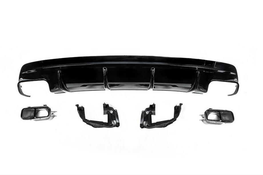 Mercedes CLA C117 2013-2019 Dyfuzor Tylny Black (Design CLA45 z Koncowkami) Zdjęcia 1