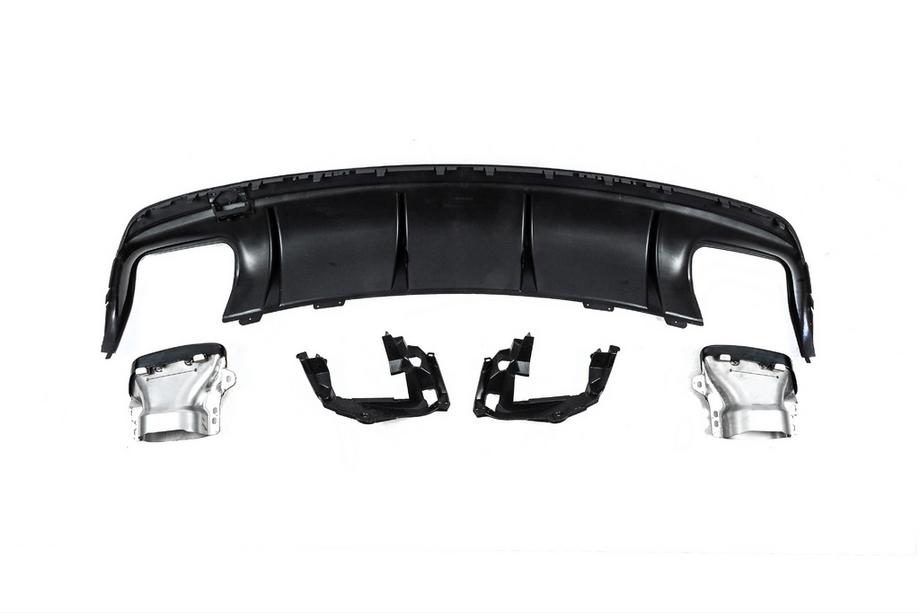 Mercedes CLA C117 2013-2019 Dyfuzor Tylny Black (Design CLA45 z Koncowkami) Zdjęcia 5