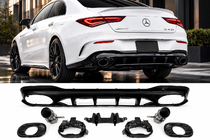 Mercedes CLA C118 2019- Tylny dyfuzor z końcówkami wydechu (design CLA35) zdjęcia 1