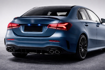 Mercedes A-class W177 2018- Tylny dyfuzor z końcówkami wydechu (Design A45 SD) zdjęcia 1