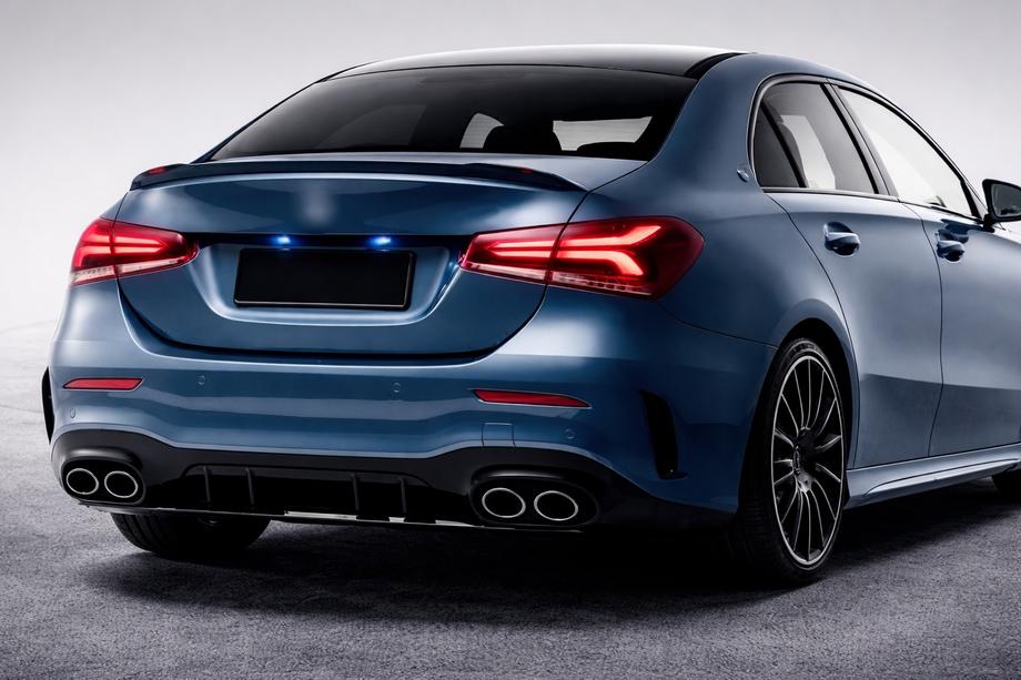 Mercedes A-class W177 2018- Tylny dyfuzor z końcówkami wydechu (Design A45 SD) Image