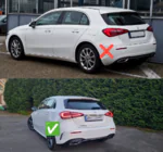 Mercedes A-class W177 2018- Tylny dyfuzor z końcówkami wydechu (Design A35 HB) zdjęcia 3