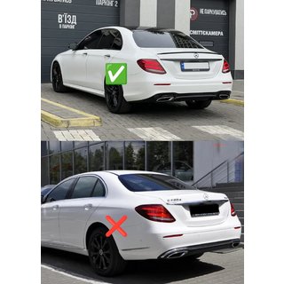 Tylny dyfuzor z końcówkami E63-Design Czarny (do AMG/AMG-Line 2016-2020) zdjęcia 2