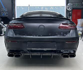 Mercedes E-class coupe C238 2016-2024 Tylny dyfuzor Black z końcówkami Black (Design AMG63) zdjęcia 1