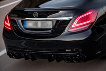 Mercedes C-class W205 2014-2021 Tylny dyfuzor z końcówkami wydechu (Design C43) zdjęcia 1