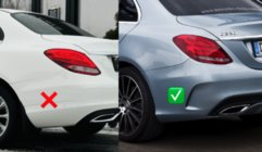 Mercedes C-class W205 2014-2021 Tylny dyfuzor z końcówkami wydechu (Design C43) zdjęcia 3